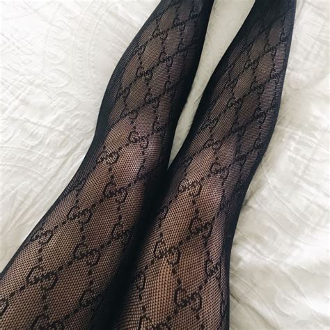 gucci tights black distressed|Gucci tights aesthetic.